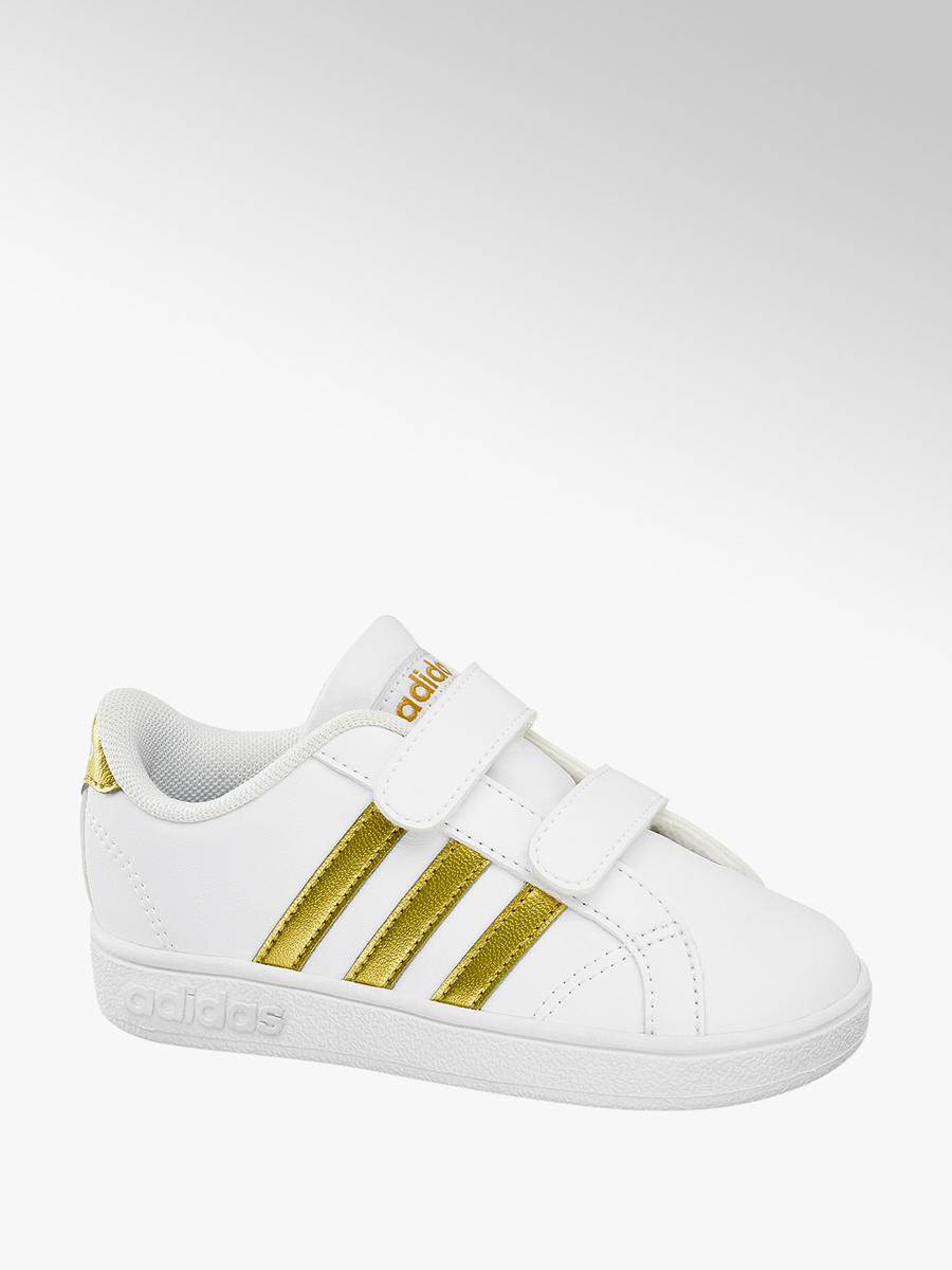 Mädchen Klettschuhe BASELINE CMF von adidas in weiß Mädchen Klettschuhe BASELINE CMF von adidas in weiß